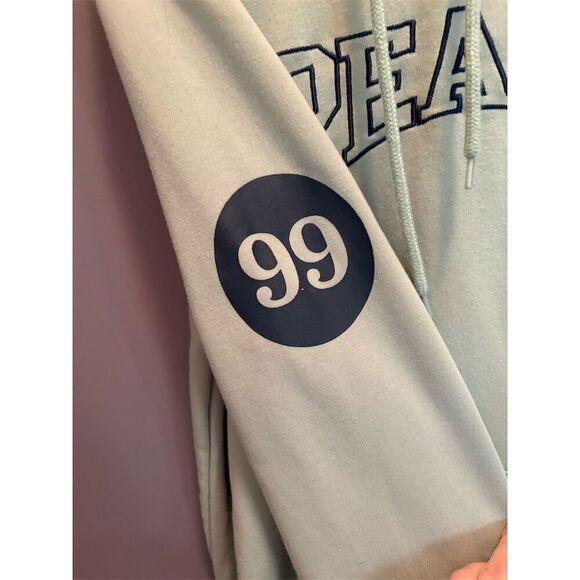 Rue 21 Men's Oversized Standard Peace Hoodie Medium Light Green Pullover - Picture 4 of 9